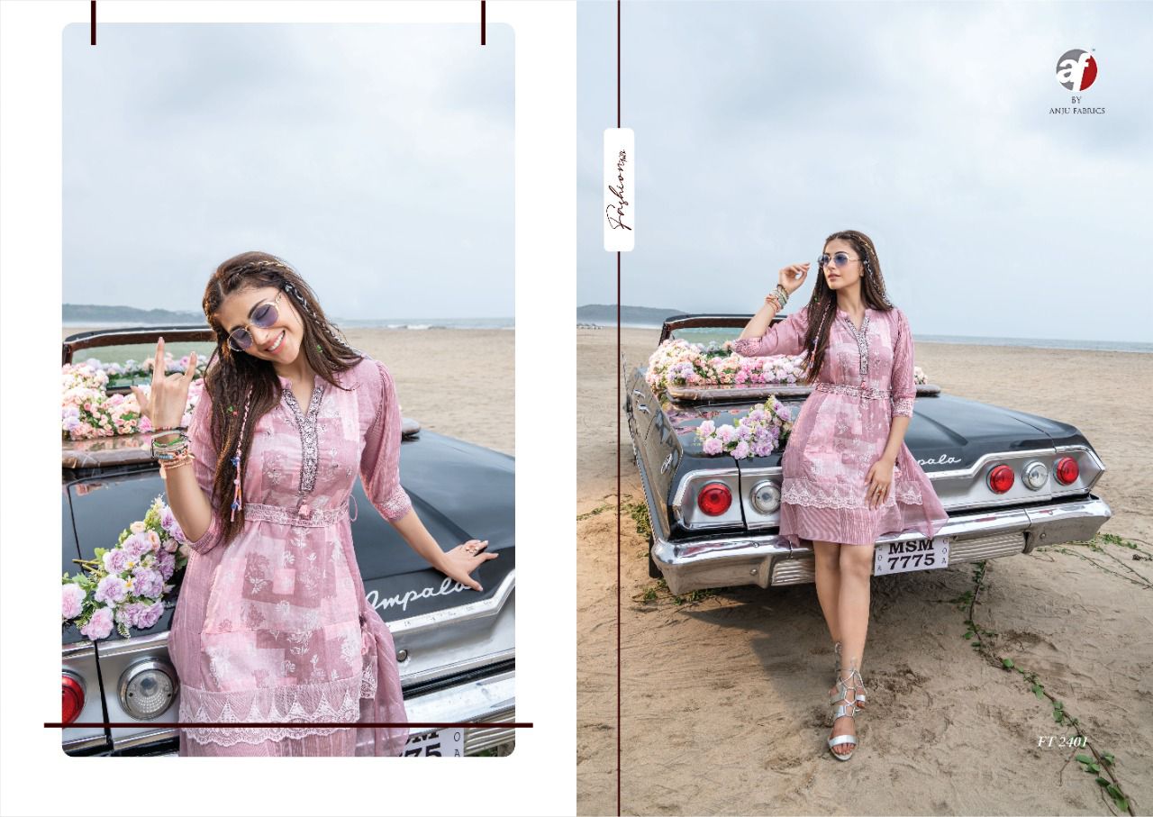 Fashion Talk New Stylish Designer Fancy Party Wear Cotton Latest Kurtis Collection